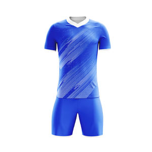 Kit de football d'équipe unisexe bon marché en gros ensemble de football 100% polyester léger à séchage rapide personnalisé de haute qualité - Product Image 2