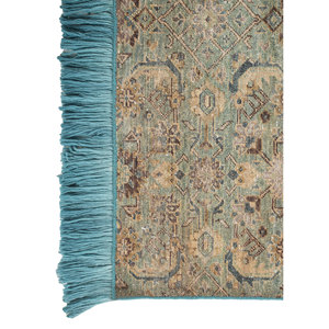 Alfombra de Lana Anudada a Mano con Patrón Geométrico Azul Someplace Time, Alfombra Grande para Sala de Estar - Alfombras Jaipur Modelo EE. UU. EA-3010(Va)(Fr) - Product Image 4