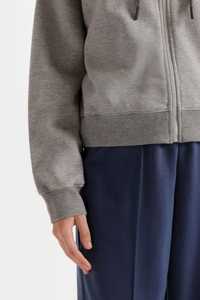 Sudadera con Capucha y Cremallera para Mujer, Diseño Clásico Sólido, Sudadera con Capucha y Cremallera para Mujer, Corte Ajustado Informal - Product Image 2