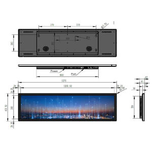 49.5 "ชั้นวางโฆษณาขยายได้กว้างมากขอบจอแสดงผลดิจิทัลสำหรับซูเปอร์มาร์เก็ตร้านค้าปลีก - Product Image 3