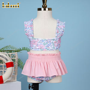 Traje de baño floral elegante para niños para niñas-OEM/ODM Anti-UV y estilo de bikini de secado rápido en stock al por mayor BB3429 - Product Image 6