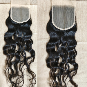 ผมมนุษย์ธรรมชาติอินเดียตรงโปร่งใสสำหรับปิดลูกไม้บริสุทธิ์100% เรมี่12A เกรด5x5ไม่พันกันสีย้อมเป็นมิตร - Product Image 2