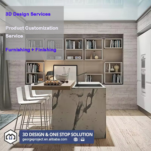 Villa australiana progetto nuovo su misura sottile Shaker <span class=keywords><strong>cucina</strong></span> in legno con porta nera scanalata armadi da <span class=keywords><strong>cucina</strong></span> Set completo - Product Image 1