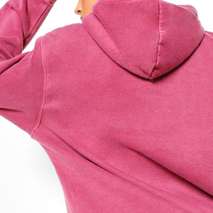 Street Wear Acid Wash Vintage Faded Distressed Mujeres Sudadera de gran tamaño Poliéster Algodón Invierno Casual Patrón sólido - Product Image 5