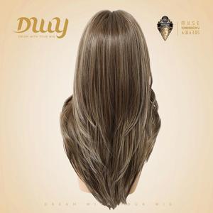 Précommande Perruque Synthétique Kimi C-DWY 22 Pouces Longue Ondulée Brun Clair Sans Colle, Dessus en Soie Bionique, Dentelle Transparente, Nouvelle Technologie! - Product Image 5