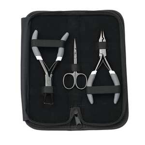 Kit d'outils pour extensions de cheveux, pinces à double ressort pour retirer les perles, mini ciseaux, pinces à micro-anneaux, pinces pour extensions de cheveux - Product Image 6