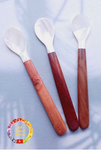 Muỗng vỏ sò đánh bóng, làm từ xà cừ tự nhiên, dụng cụ ăn uống thân thiện với môi trường và phụ kiện ẩm thực - Product Image 5