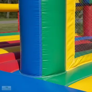 Mini-toboggan gonflable commercial pour enfants, château gonflable extérieur, toboggan sec double piste en PVC, équipement de terrain de jeu - Product Image 5