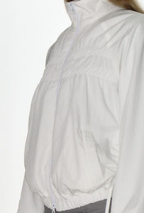 Chaqueta cortavientos de Color sólido para mujer, gabardina tejida transpirable de secado rápido con cremallera 2025 - Product Image 3