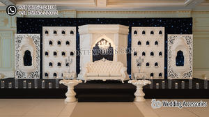 เวทีงานเลี้ยงฉลองแต่งงานแบบยิวและอินเดีย สหรัฐอเมริกา งานแต่งงานแบบเอเชีย เวทีสี่เสา งานแต่งงานสไตล์บอลลีวูด ชุดตกแต่งเวทีงานแต่งงาน ฟลอริดา - Product Image 6