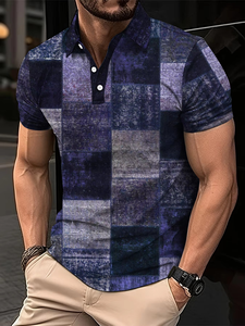 Camisa de Lona para Hombre, Manga Corta, Transpirable, Estilo Gótico, con Estampado 3D, Cuello Solapa, Informal, para Verano - Product Image 5