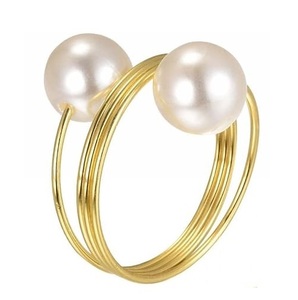 Anneaux de serviette en métal design en fil de fer pour événement thème fête mariage dîner décor de table porte-serviettes doré en multicolore - Product Image 5