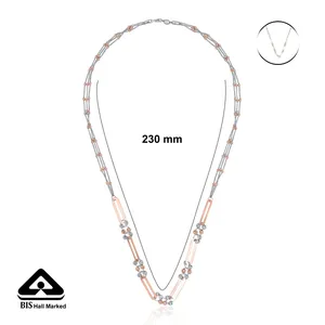 Modern <b>Gold</b>-Plated Diamond <b>Number</b> Chain Necklace with Pearl Accents - Product Image 6