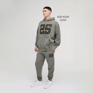 ชุดวอร์มผ้าฝ้าย100% ซักได้25ชิ้นเสื้อโอเวอร์ไซส์ผ้าคอตตอนผ้าเกล็ดปลาขนาดใหญ่พิเศษสำหรับฤดูหนาวพิมพ์โลโก้ได้ตามต้องการ - Product Image 1