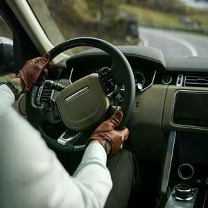 Gants de conduite en cuir respirant avec logo personnalisé de haute qualité prix de gros de mode personnalisée - Product Image 5