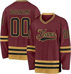 Maillot de hockey sur glace d'usine OEM 2025 personnalisé Premium Team Uniforme Sublimation Sportswear Pro Game Shirt en vrac en gros - Product Image 3