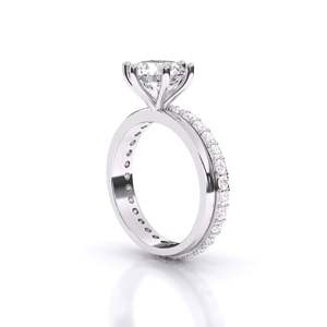 Anillo solitario minimalista con diamante de corte redondo de 2.45 ct, color F, claridad VS, diamante cultivado en laboratorio en oro de 14 quilates, para ocasiones especiales y fiestas. - Product Image 6
