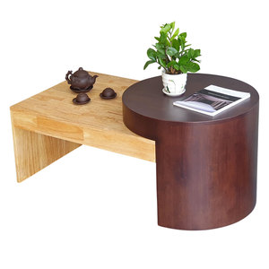 Modern 110x60x50cm Living Room <b>Sofa</b> <b>Table</b> with Movable Feature Combination Design Rubber Wood Material-TT68250 - Product Image 1