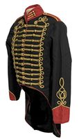 Veste Napoléon Hussar Noire Fait Main pour Hommes Veste Brodée Antique Napolitaine en Laine