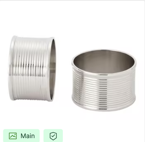 Elegant silver napkin rings <b>set</b> of <b>4</b> classic oval design perfect <b>for</b> weddings parties festive <b>dining</b> and <b>table</b> decor - Product Image 3