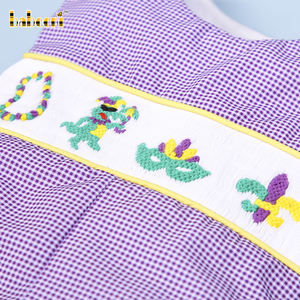 Overol Corto de Lujo para Bebés Niños, Bordado a Mano, Personalizado, OEM, ODM, BB2688 - Product Image 6