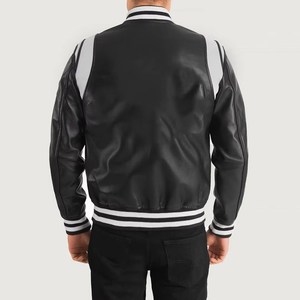 Vente en gros de vestes universitaires coupe-vent unisexes à la mode personnalisées veste de baseball décontractée Streetwear en polyester pour hommes - Product Image 3