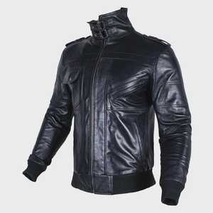 Veste de motard ample à capuche en cuir d'agneau véritable pour homme, teinte unie, vintage, course moto, hiver - Product Image 1