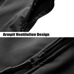 Diseño de logotipo personalizado Venta caliente Custom High Street Nuevo estilo Cómodo Color negro Cremallera Chaqueta Softshell para hombres - Product Image 5
