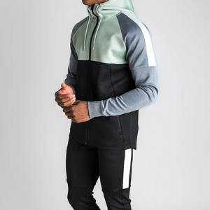 Personalizado de los hombres transpirable cremallera Sudadera con capucha pantalones Jogging Suit cómodo invierno chándal conjunto - Product Image 4