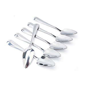 Cuillère à gratter en acier inoxydable pour pamplemousse Manche moyen Outils de cuisine Gadgets Cuillère à dessert pour le pamplemousse - Product Image 6