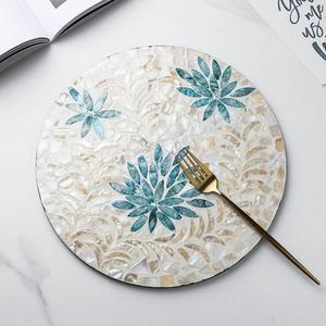 Napperons nacrés pour décoration de table à manger top vente mosaïque MOP coquilles napperon - Product Image 5