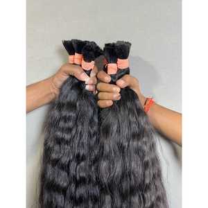 Cabello Virgen Indio Rizado en Paquetes, Cabello Natural sin Procesar de 18 Pulgadas, Peluca de un Solo Donante, Estilos de Ondas Profundas y Lisos, Cabello Humano - Product Image 1