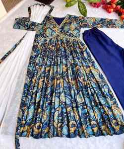 Fashion Fusion: estilo pakistaní Salwar Kameez: fusión de estilos tradicionales y modernos, creando una moda elegante y elegante - Product Image 3