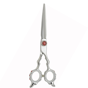 Tijeras de corte de pelo de peluquero con mango de dragón, espejo, pulido, belleza, Metal, acero para uso en salón - Product Image 6
