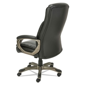 Chaise de direction en cuir à dossier haut Alera Veon Series ALEVN4119 avec caractéristiques ergonomiques et amortissement par ressorts hélicoïdaux Noir - Product Image 5