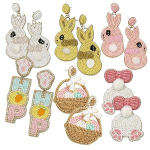 Pendientes de gota con cuentas hechos a mano para mujeres y niñas, joyería bordada para ropa de fiesta en la India - Product Image 6