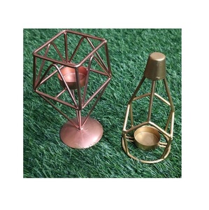 À vendre plaqué or filaire en fer support votif de table pour la maison et la décoration de mariage aux prix de gros - Product Image 5