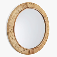 2025 moderne rotin décor miroir bambou fabriqué à la main cadre durable espaces de vie fournisseur en gros usine directe meilleur prix