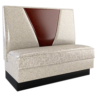 Bancs de restaurant commerciaux en similicuir rembourrés gris et beige pour hôtel, café, ensemble de mobilier