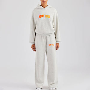 ชุดวอร์มผ้าฝ้าย100% สำหรับผู้หญิงออกแบบได้ตามต้องการชุดลูกไม้เปิดไหล่และไหล่สำหรับฤดูหนาว - Product Image 6