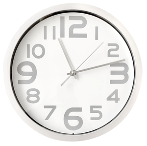 Orologio da parete con finitura metallica, 30 cm. (Electro DH 93.339) - Product Image 1