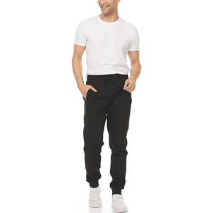 Pantalones de chándal para correr de pierna ancha sueltos de algodón grueso para hombre, informales, holgados recortados a rayas personalizados - Product Image 1
