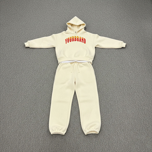 Conjunto de 2 piezas de chándal para hombre, sudadera con capucha y pantalones de chándal, de felpa 100% algodón, lavado ácido, estilo vintage, oversize, peso medio, personalizado al por mayor - Product Image 4