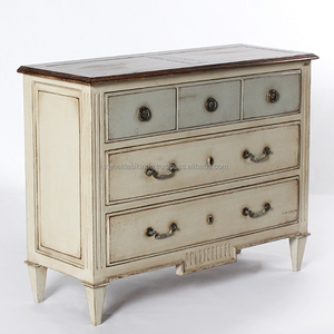 7207 Series <b>Dressing</b> <b>Table</b> Made Of Mahogany Wood Elegant Design With Glass Mirror And 5 Drawers Sold At Wholesale Price - Product Image 2