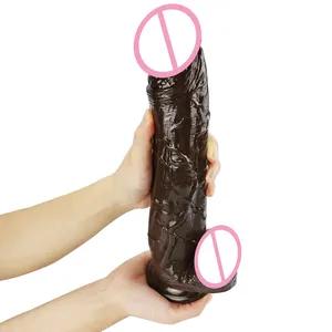 30厘米棕色长假阳具适合女性大阴茎吸盘成人性玩具适合女性男性肛门假阳具