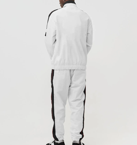 Ensemble de survêtement décontracté pour homme, personnalisé, respirant, imprimé, à capuche, en polyester et coton, avec veste zippée et pantalon, vente en gros - Product Image 4