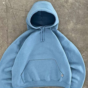 Haute qualité coton 400g lavé hommes sweat rue décontracté Vintage ample Plus polaire hommes sweats à capuche - Product Image 6