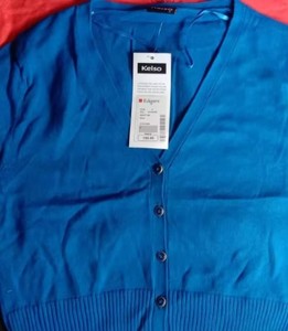 Pull en maille pour femme, automne, col en V, décontracté, boutonné, couleur unie, personnalisable, en laine/acrylique, respirant, séchage rapide, complet - Product Image 4