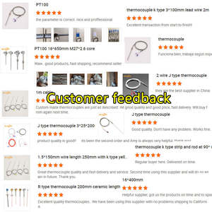 Capteur de température thermocouple RTD industriel à prix avantageux, Pt100, câble en silicone à 3 fils pour équipement d'usine - Product Image 6