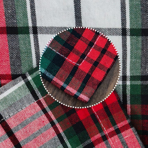 Camino de Mesa Lavable Ecológico 100% Algodón en Rojo y Verde Sólido para Uso en Hoteles y Hogares, Decoración de Cocina y Comedor - Product Image 4